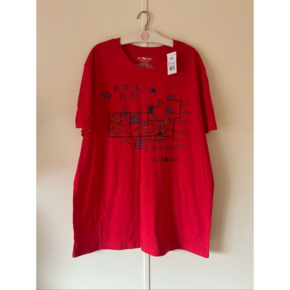 Home Alone Battle Plan Christmas T-Shirt Size 2X NEW